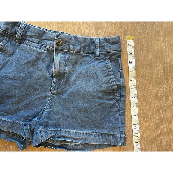 GAP Denim Jean 3" Inseam Khaki Chino Shorts Women's size 00 Tomato Girl Summer - Picture 11 of 11